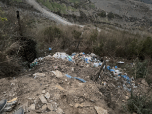 Second dumping site on the outskirts of the village